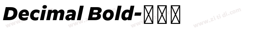 Decimal Bold字体转换